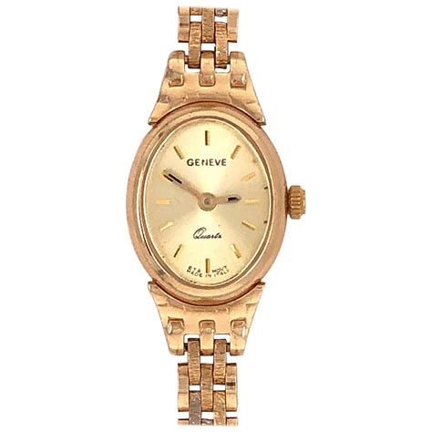 vintage geneve 14k gold watch